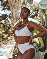 The Wanderlust Bikini Top - Vintage Floral in Lavender
