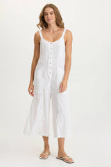 Leoda Linen Snap-Up Jumpsuit
