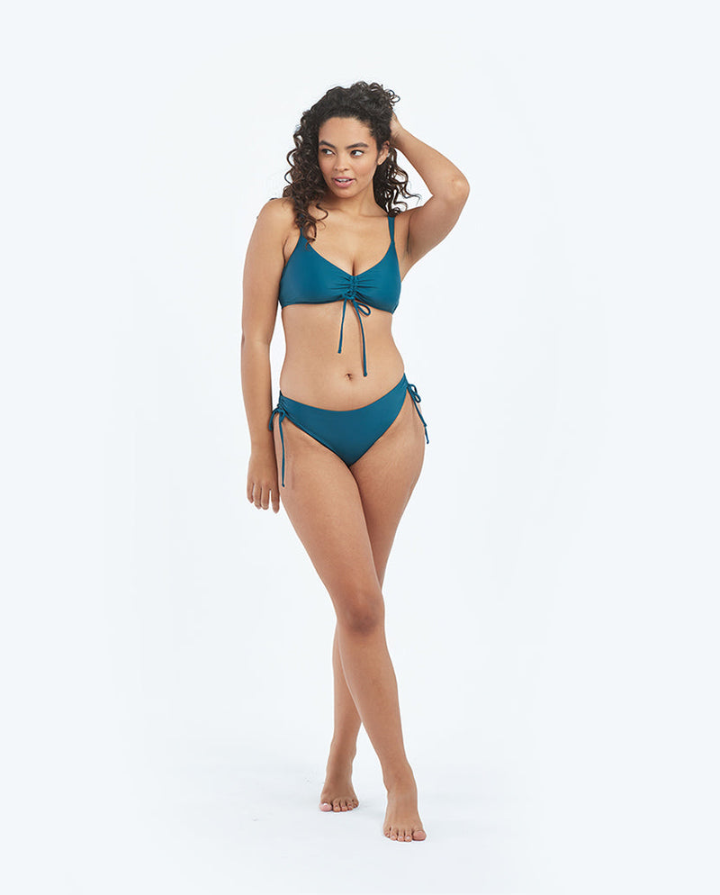 The Cinched Bikini Top - Seaweed