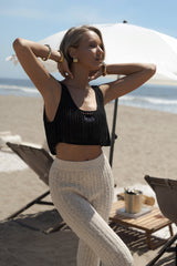 Ivory Lanah Knit Flare Pants