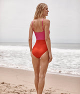 The Canal Cutout One-Piece - Lava & Hibiscus