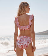 The Classic Mid-Rise Bikini Bottom - Sunflower in Watermelon
