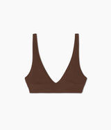 The LuxeCrinkle Tide Bikini Top - Mocha