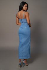 Medium Wash Adana Denim Skirt