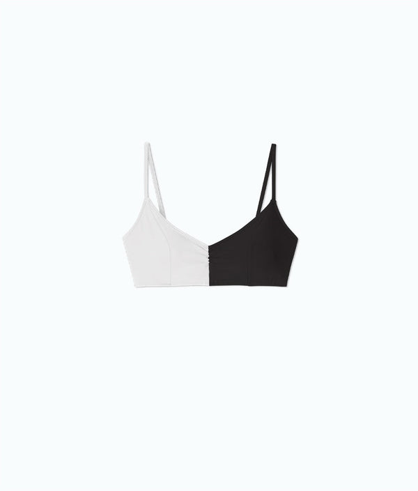 The Split Wanderlust Bikini Top - Sea Urchin & White Sand