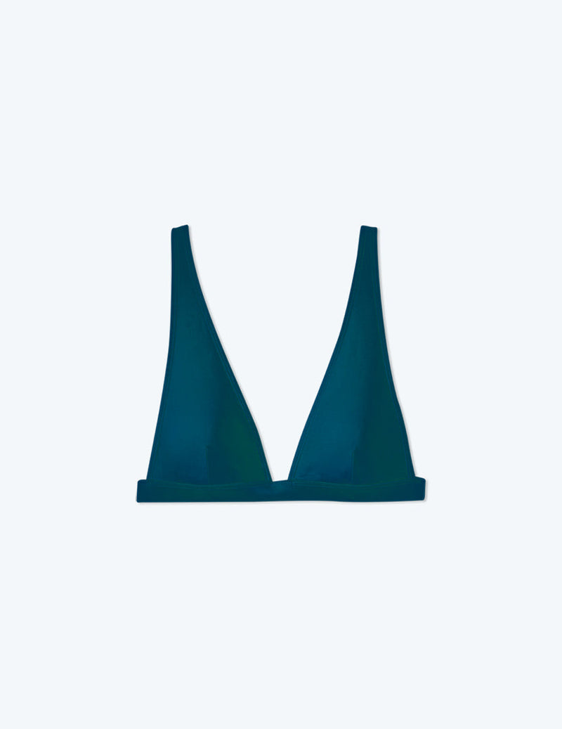 The Plunge Bikini Top - Seaweed