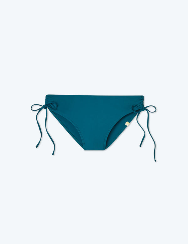The Cinched Bikini Bottom - Seaweed