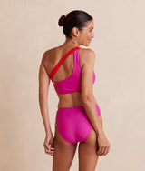 The High Leg Mid Rise Bikini Bottom - Hibiscus