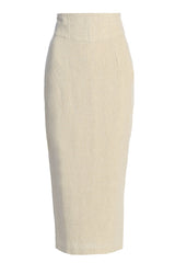 Natural Coastland Linen Skirt
