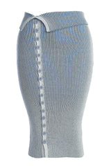 Denim/White Over The Top Skirt
