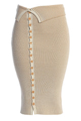 Taupe/White Over The Top Skirt