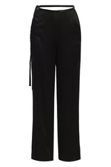 Black Deserae Satin Pants