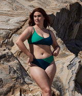 The Diagonal Mid Rise Bottom - Seaglass & Seaweed