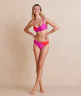 The Marina Bikini Top - Hibiscus & Grapefruit