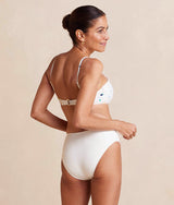 The Oasis Bikini Top - Small Scatter Stars in White Sand