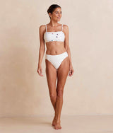 The Oasis Bikini Top - Small Scatter Stars in White Sand