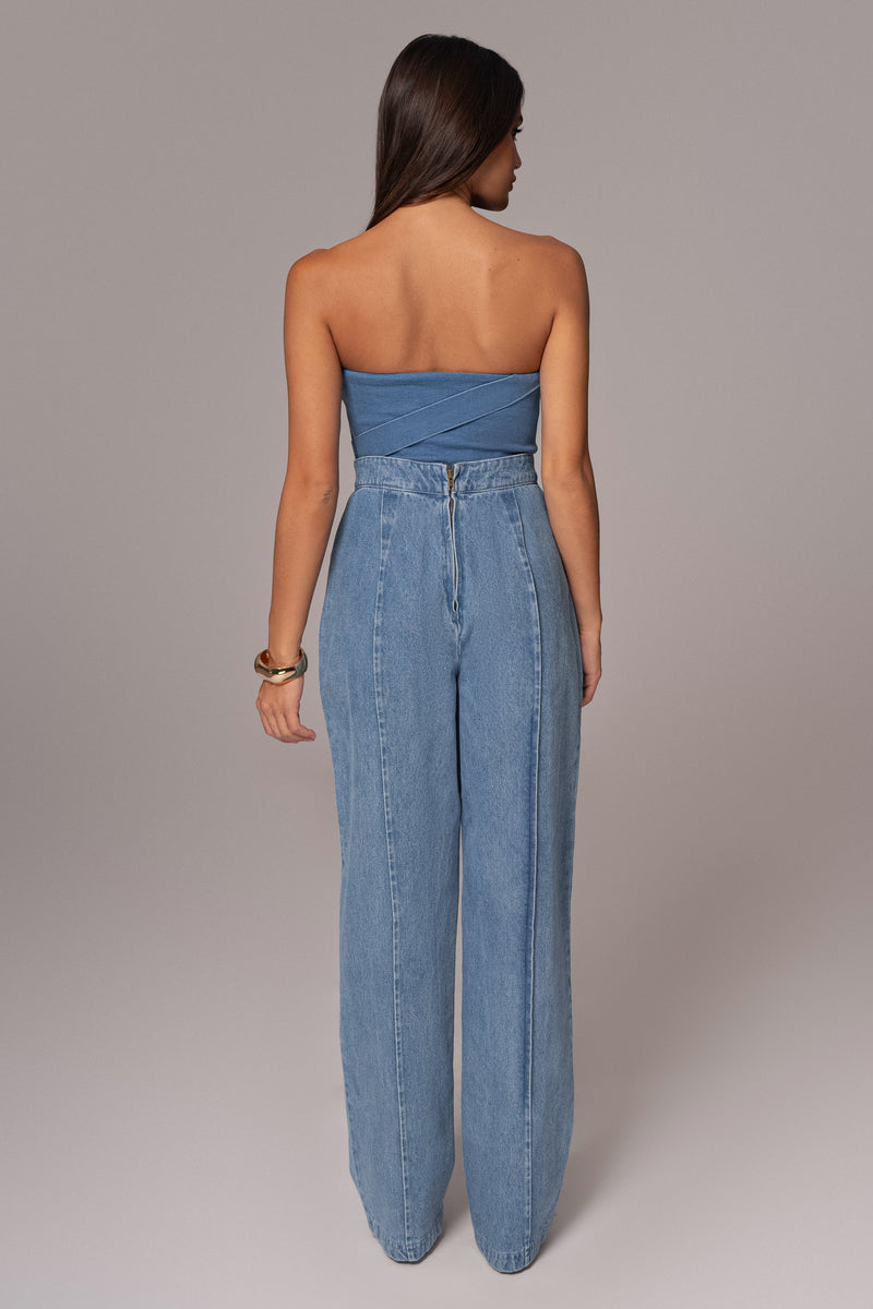 Medium Wash Stay Sharp Denim Trouser