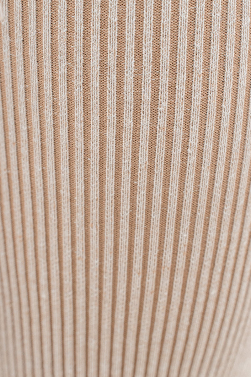 Taupe/White Faya Ribbed Pants