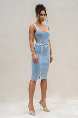 Denim/White Over The Top Skirt