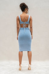 Denim/White Over The Top Skirt