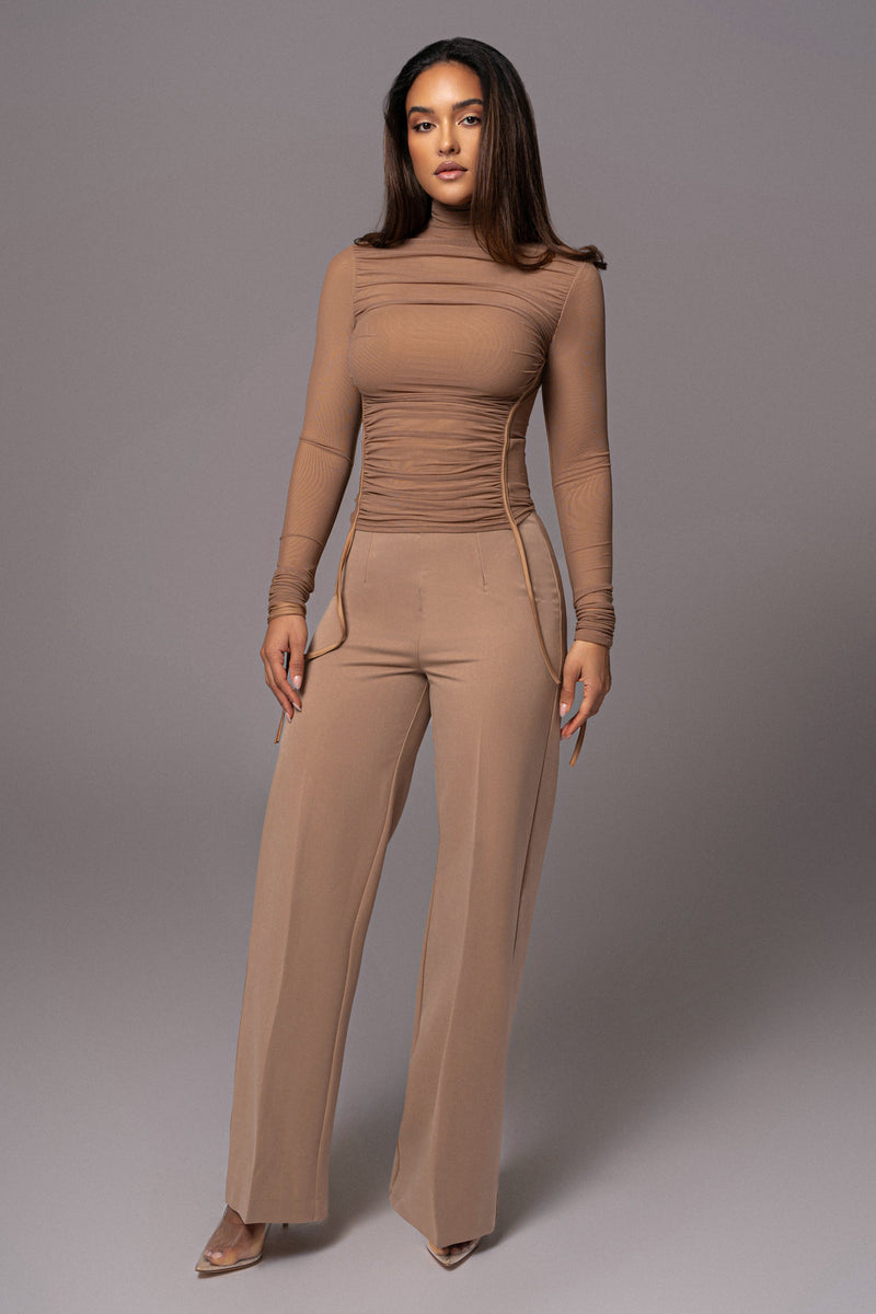 Tan Novena Woven Pants