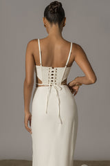 Ivory Las Olas Linen Skirt