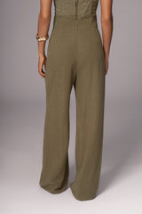 Olive Explorer Linen Pants