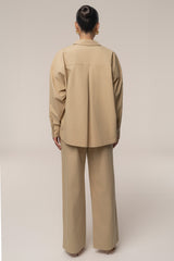 Beige Leon Poplin Pant