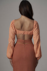 Terra Cotta Dreamland Linen Skirt