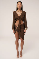 Bronze Luminous Metallic Skirt