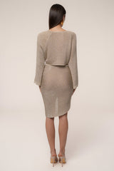 Gold Luminous Metallic Skirt
