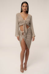 Gold Luminous Metallic Skirt