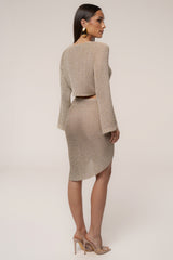 Gold Luminous Metallic Skirt