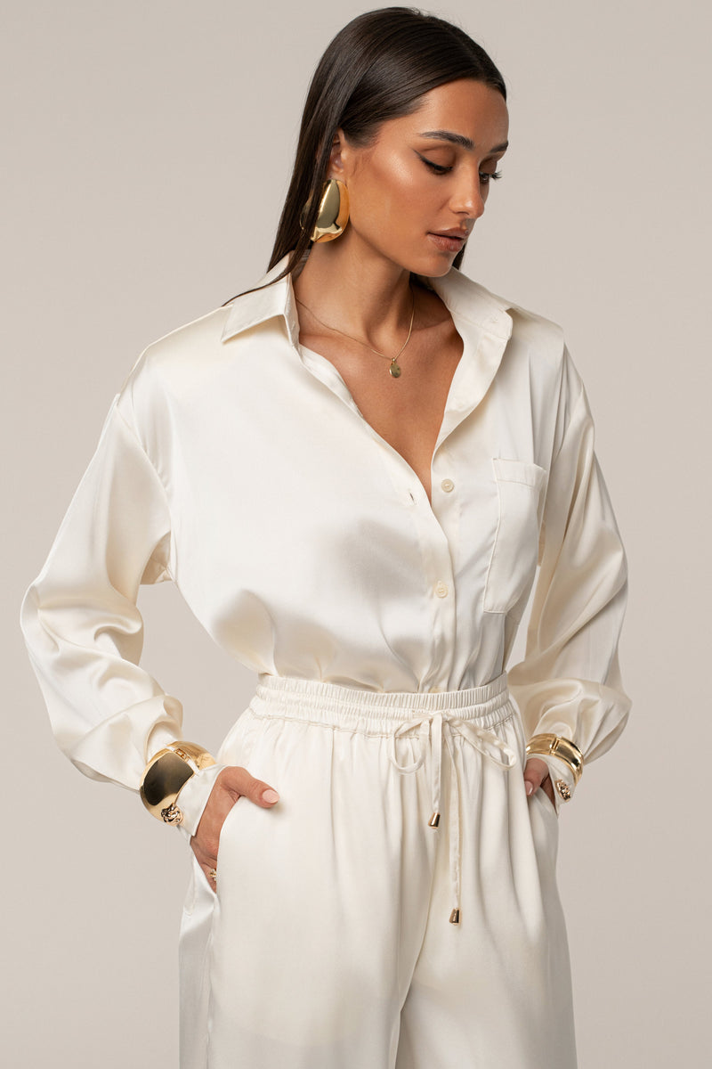Ivory Sunny Day Drawstring Pants