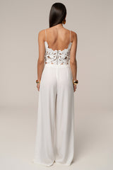 White Summer Ease Wide Leg Pants