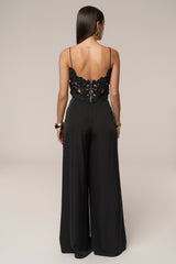 Black Summer Ease Wide Leg Pants