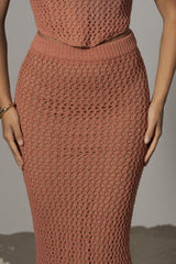 Terra Cotta Sea Depths Maxi Skirt