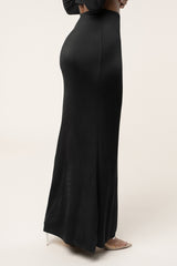 Black Ultra High Waist Maxi Skirt