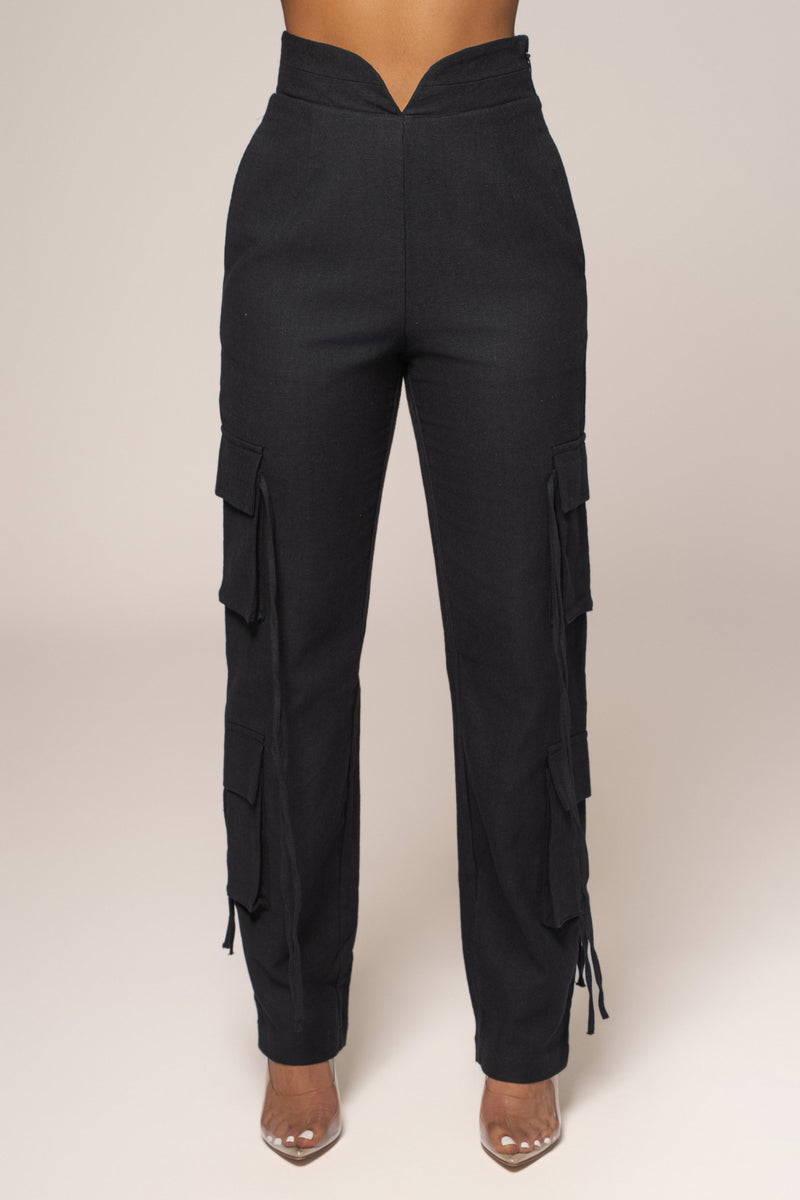 Black Better Half Linen Utility Pants