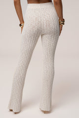 Ivory Lanah Knit Flare Pants