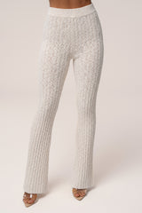 Ivory Lanah Knit Flare Pants