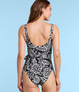 The Perfect Wrap One-Piece - Batik in Sea Urchin & White Sand