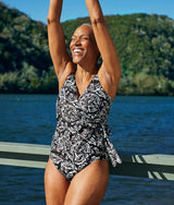 The Perfect Wrap Tankini - Batik in Sea Urchin & White Sand