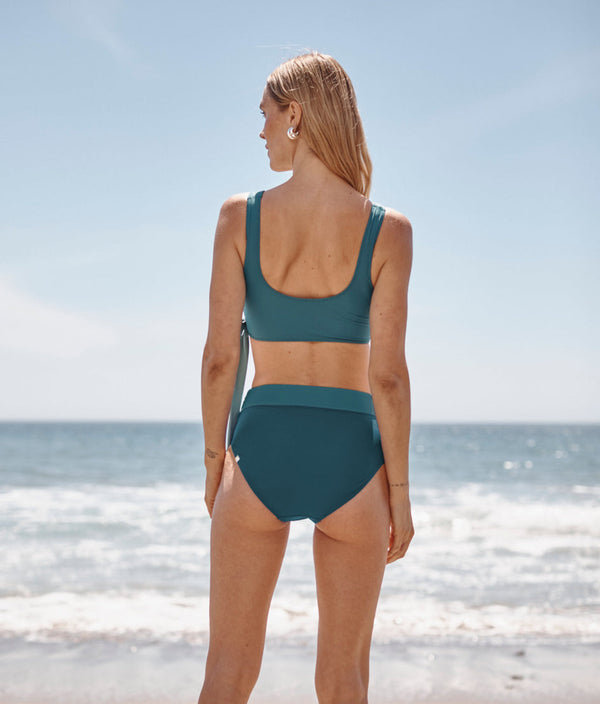 The Perfect Wrap Bikini Top - Bluestone & Mist