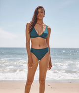 The Plunge Bikini Top - Seaweed