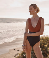 The Long Torso Ruched Backflip - Amber & Sea Urchin