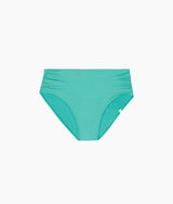 The Ruched High Leg High Rise Bottom - Ocean Jade