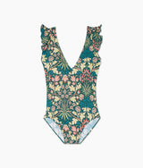The Ruffle Backflip - Hyacinth in Sunburst & Teal
