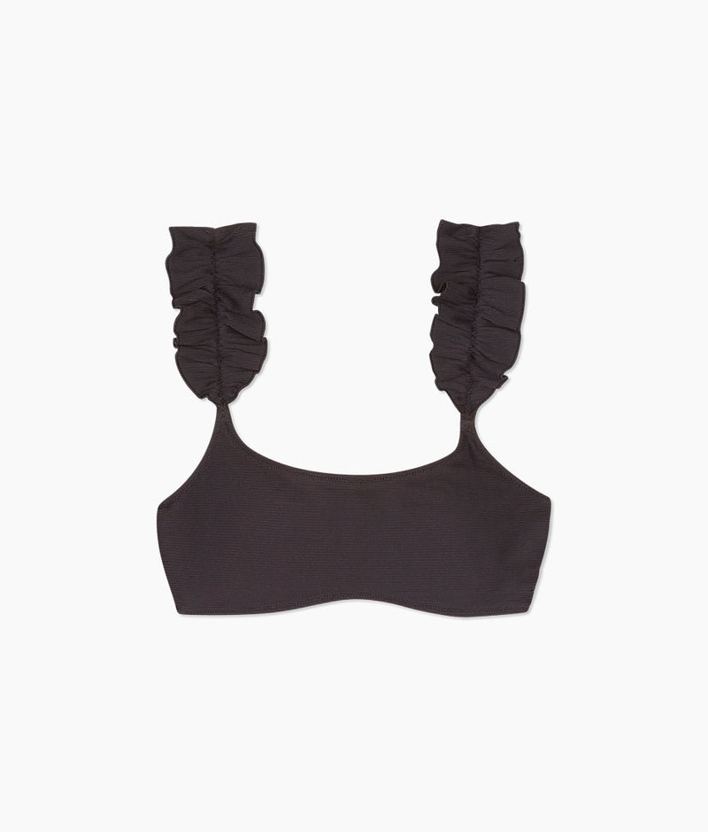The RippleRib Ruffle Bikini Top - Sea Urchin
