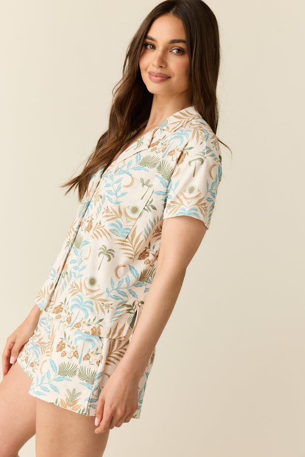 Karli Summer Jersey PJ Set in Oasis
